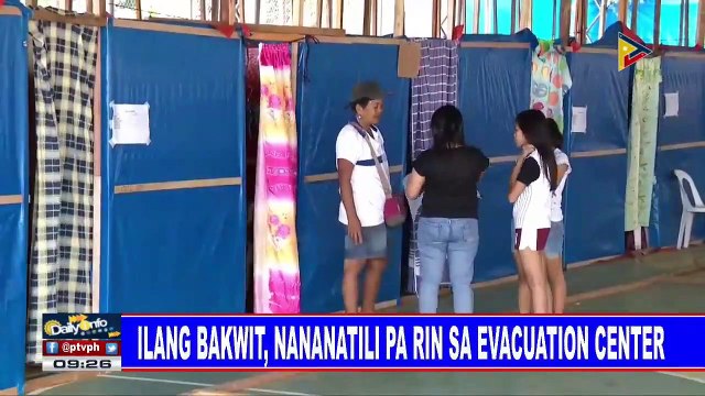 Mga bakwit, maayos ang kalagayan sa evacuation center