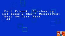 Full E-book  Purchasing and Supply Chain Management  Best Sellers Rank : #4