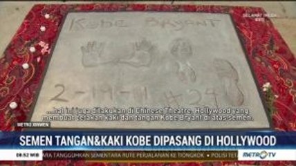 Cetakan Tangan dan Kaki Kobe Bryant Dipajang di Hollywood