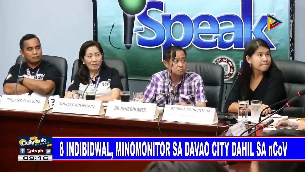8 indibidwal, minomonitor sa Davao City dahil sa nCoV