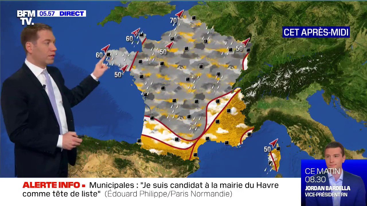 Ce vendredi sera très doux mais aussi très pluvieux sur une grande partie du pays