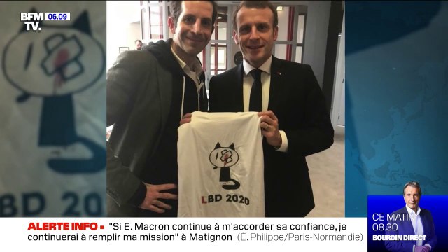 Emmanuel Macron s’explique sur sa photo avec un t-shirt LBD 2020 à Angoulême