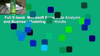 Full E-book  Microsoft Excel Data Analysis and Business Modeling  For Kindle