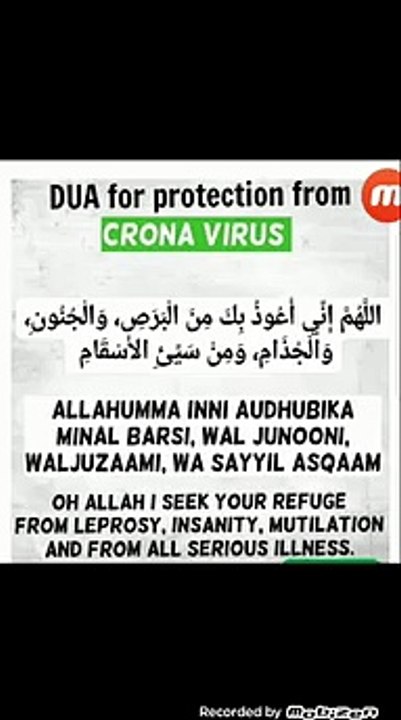 Corona virus se bachne k Dua