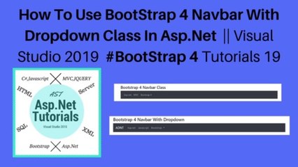How to use bootstrap 4 navbar in dropdown class in asp.net || vs2019 #bootstrap 4 tutorials 19