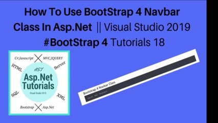 How to use bootstrap 4 navbar class in asp.net || visual studio 2019 #bootstrap 4 tutorials 18