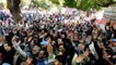 Bank employees on strike protest at Jantar Mantar