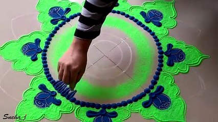 2 रंगों के साथ हर त्योहार के लिए सुंदर रंगोली डिजाइन बनाएं l Top rangoli designs using 2 colours