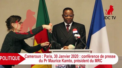 Conférence de presse de MAURICE KAMTO à Paris le 30 Janvier 2020 (Partie I)