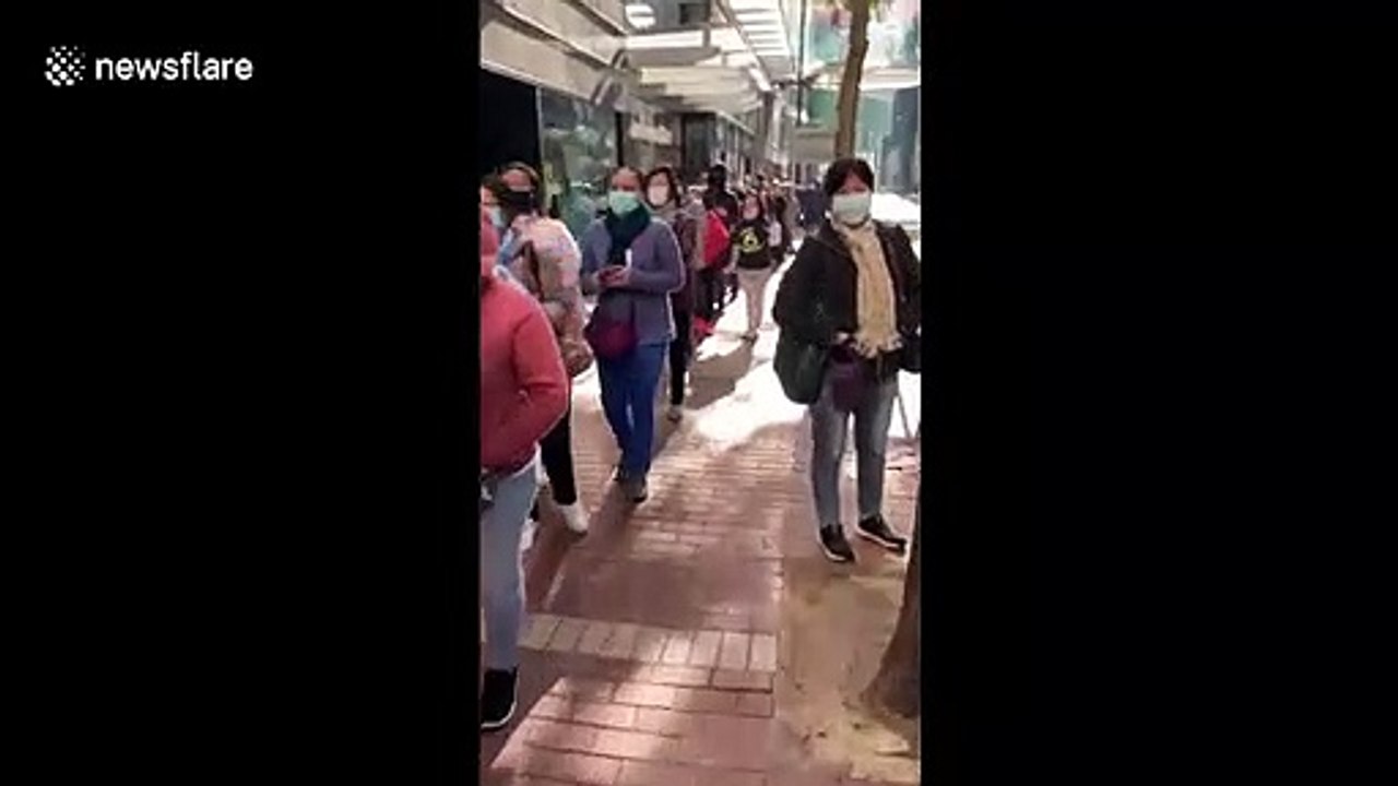 Endless queues emerge as Hong Kongers race to stock up on masks and sanitiser