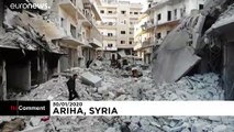 قتلى مدنيون جرّاء قصف روسي على مدينة أريحا السورية