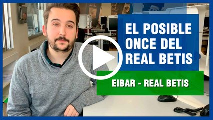Posible once del Real Betis ante el Eibar