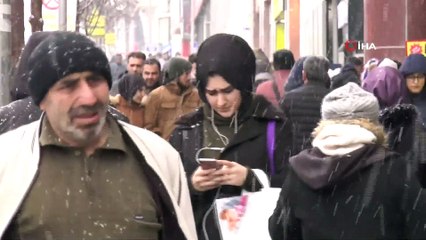 Erzurum’da Kar Yağışı Etkili Oluyor