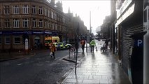 Police close road after woman hit by a van in Halifax