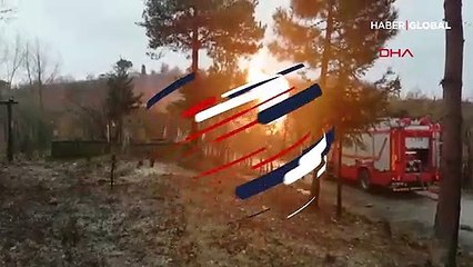 Patlamanın ardından alevler yükseldi, çevredeki evler boşaltıldı