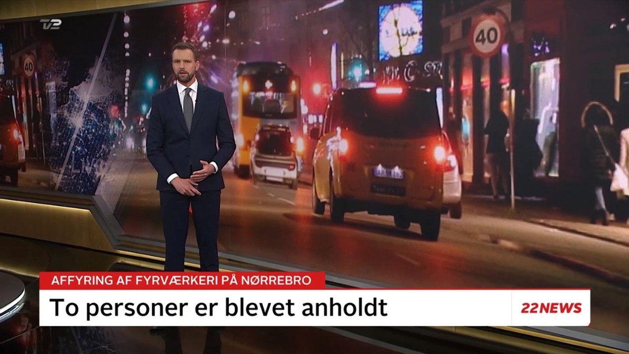 6|17; Indslag om fyrværkeri i DK [Nyhederne kl 22] {27 December 2019} TV2 Danmark