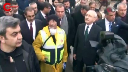 Kılıçdaroğlu, 14 kişinin hayatını kaybettiği enkaz alanında inceleme yaptı