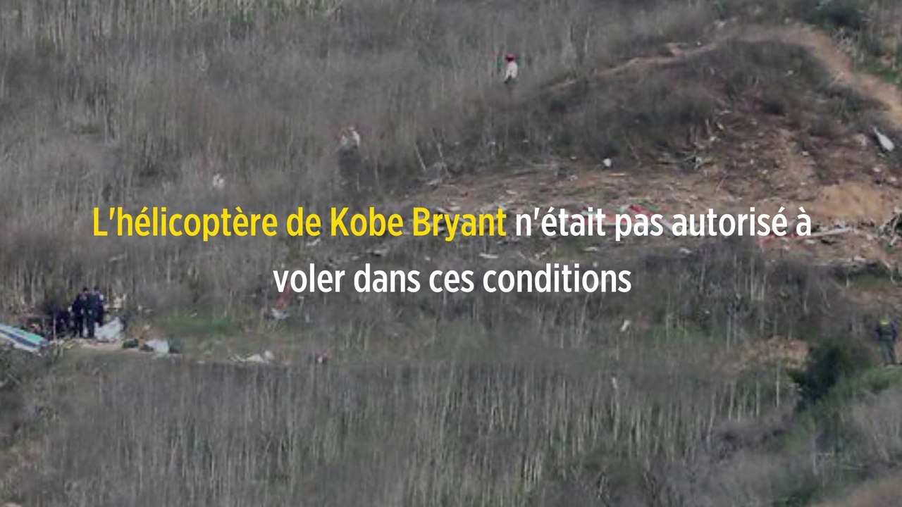 L'hélicoptère de Kobe Bryant n'était pas autorisé à voler dans ces conditions