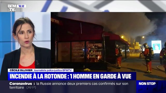 Incendie à la Rotonde: un homme interpellé et placé en garde à vue