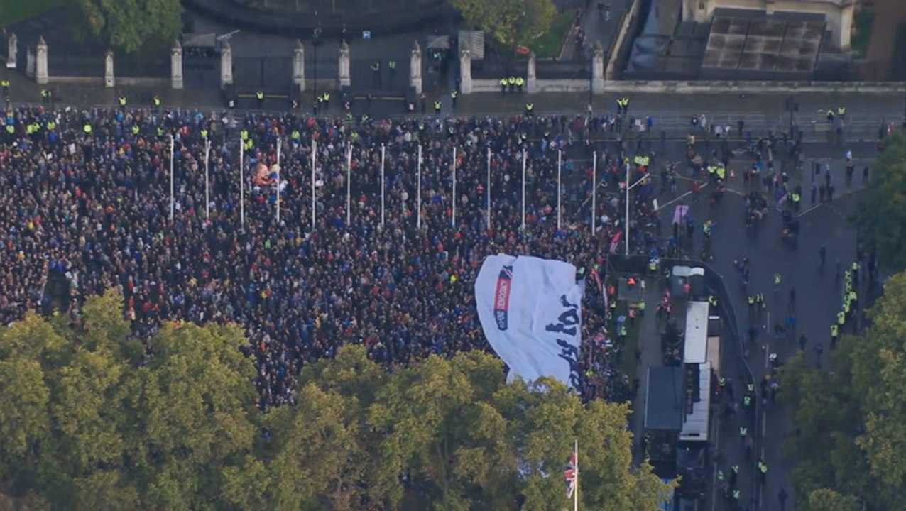 Led By Donkeys unveil a get ready for a People's Vote banner