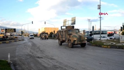 Hatay suriye sınırına askeri sevkiyat devam ediyor
