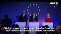 EU-Spitzen warnen angesichts des Brexit vor der Abkehr von Europa