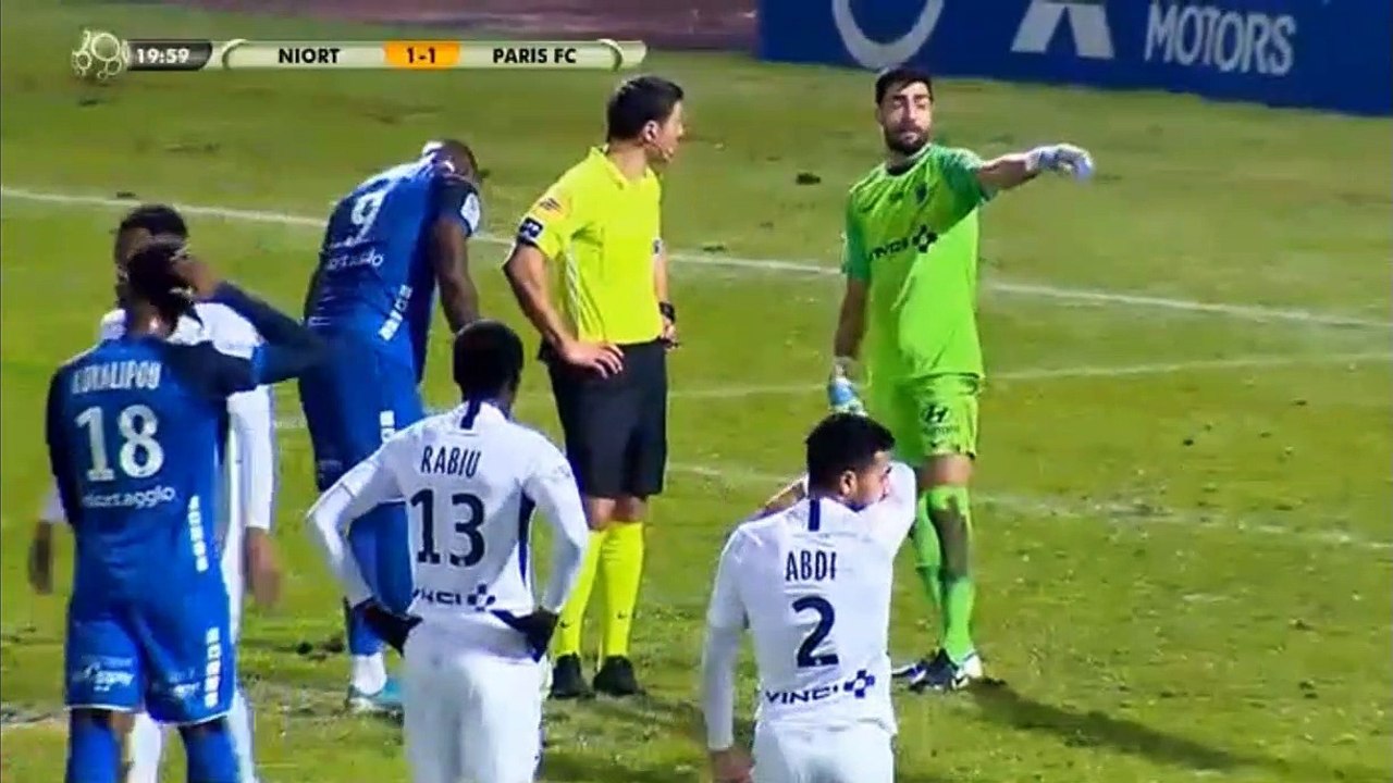 Niort 2 - 1 Paris FC  Sissoko I. (Penalty) Goal 31.01.2020 FRANCE Ligue 2