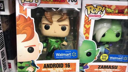 Zamasu Glow in the Dark and Android 16 Funko Pop Walmart Exclusive Vinyl Figures