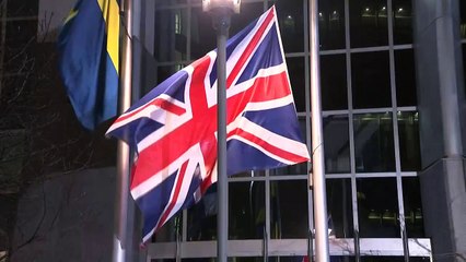 Tearful scenes as Union Flag lowered at European Parliament
