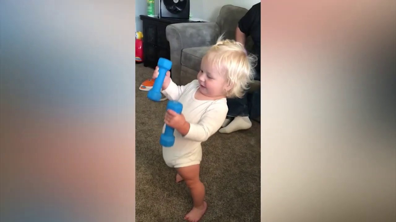 Funny Babies Trying To Do Exercises