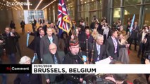 ویدئو؛ نمایندگان حزب برکسیت با شادی پارلمان اروپا را ترک کردند
