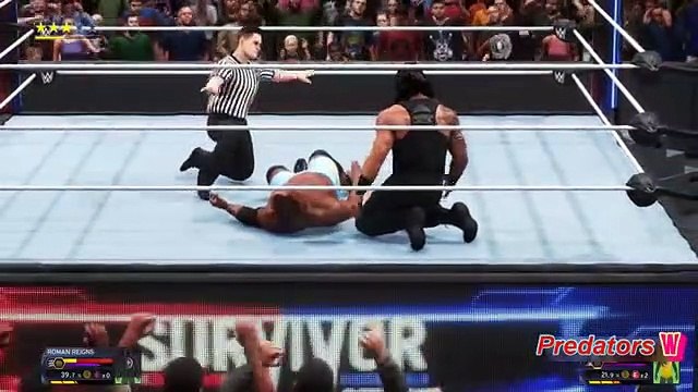WWE 2k20 Roman Reigns VS. Keith Lee Falls Count Anywhere Match on Survivor Series Gameplay in Hindi