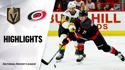 NHL Highlights | Golden Knights @ Hurricanes 1/31/20