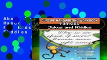 About For Books  Cursive Handwriting Workbook for Kids: Jokes and Riddles  For Kindle