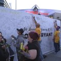 Fans pay tribute to Kobe Bryant ahead of Lakers game