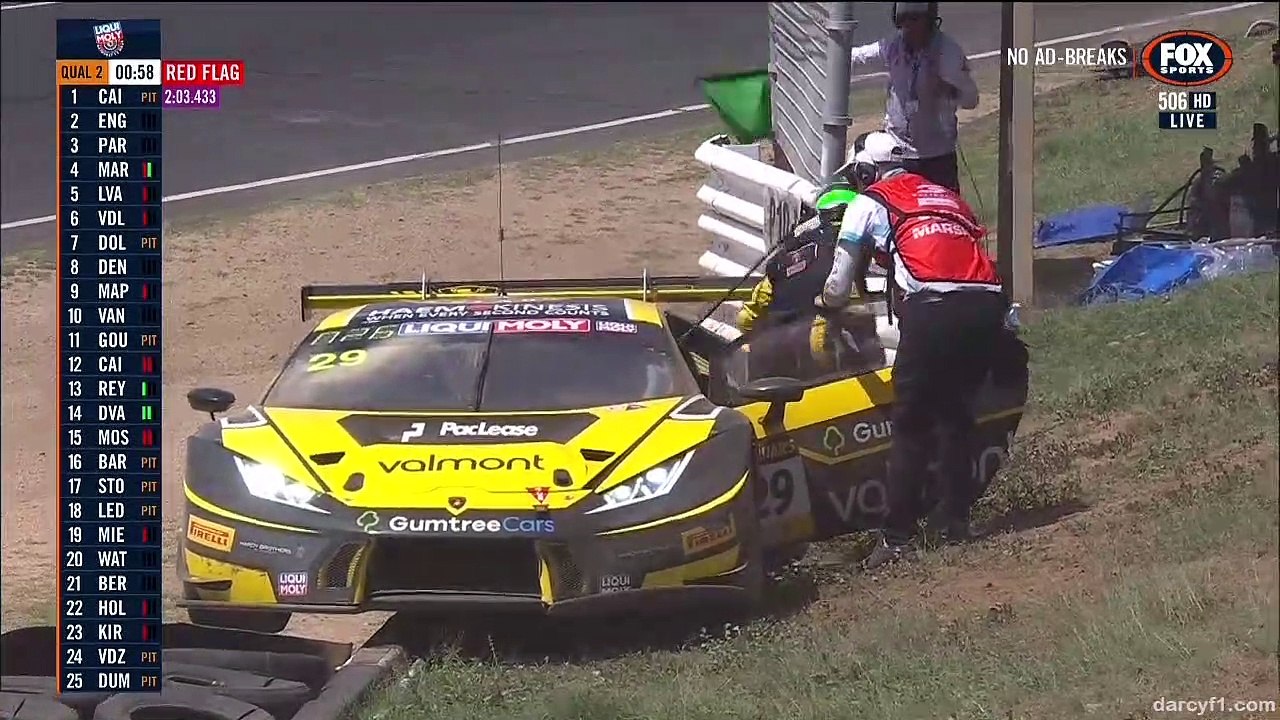 12H Bathurst 2020 Q2 Canto Crash Over Fence