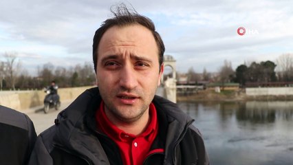 Meriç Nehri’nde şaşırtan manzara