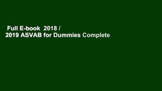 Full E-book  2018 / 2019 ASVAB for Dummies Complete