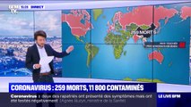 Coronavirus: 259 personnes sont mortes et 11.800 ont été contaminées
