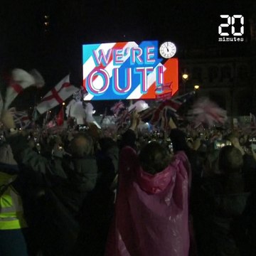 Londres: Des milliers de Britanniques célèbrent le Brexit devant le Parlement