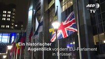 Brexit: Britische Flagge vor EU-Parlament wird eingeholt