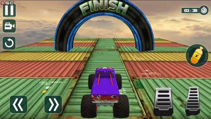 Download Video: Monster Truck Stunts - Impossible Tracks Racing 3D - Android GamePlay