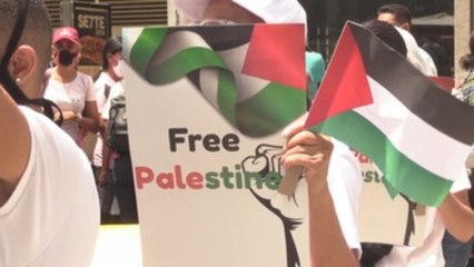 Chavistas marchan en Caracas en solidaridad con Palestina