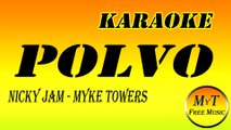 Karaoke - Polvo - Nicky Jam - Myke Towers - Instrumental  Letra Lyrics