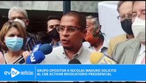 GRUPO OPOSITOR A NICOLÁS MADURO SOLICITÓ AL CNE ACTIVAR REVOCATORIO PRESIDENCIAL