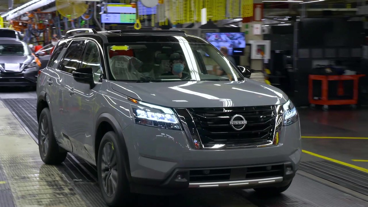2022 Nissan Pathfinder in the Manufacturing plant