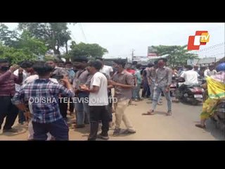 Students Stage Road Blockade In Ganjam Demanding Cancellation Of +2 Examination