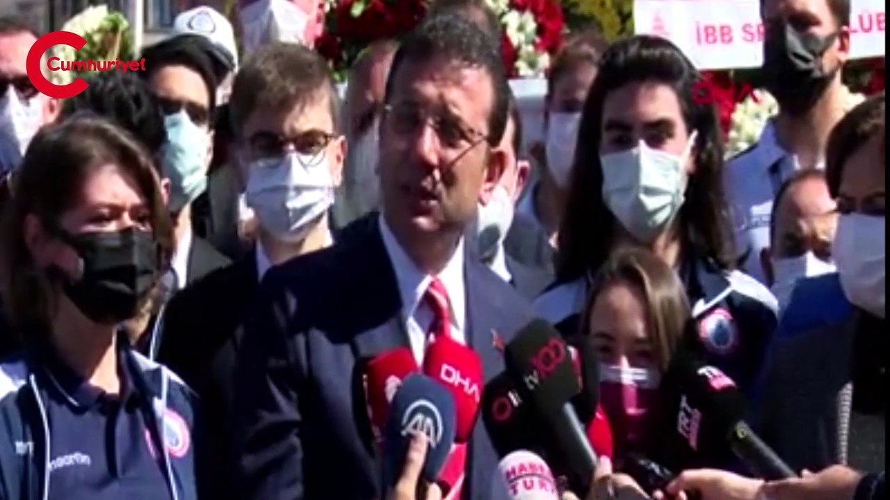 TAKSİM CUMHURİYET ANITI'NDA 19 MAYIS TÖRENİ