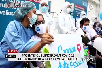 Download Video: EsSalud da de alta a pacientes que superaron el covid en Villa Rebagliati