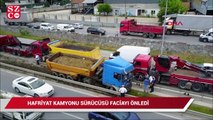 Çekmeköy'de makas iddiası; hafriyat kamyonu sürücüsü faciayı önledi
